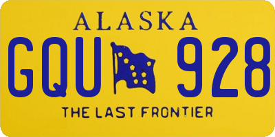 AK license plate GQU928