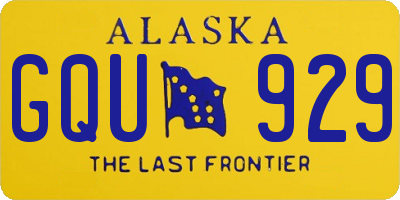 AK license plate GQU929