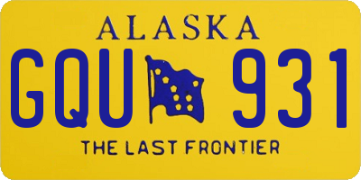 AK license plate GQU931