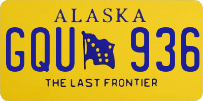 AK license plate GQU936