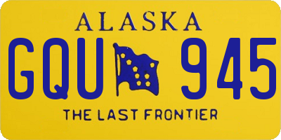 AK license plate GQU945