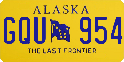 AK license plate GQU954