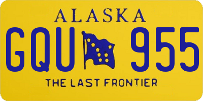 AK license plate GQU955
