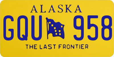 AK license plate GQU958