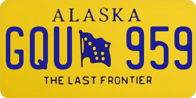 AK license plate GQU959