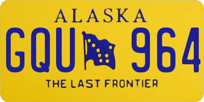 AK license plate GQU964