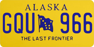 AK license plate GQU966