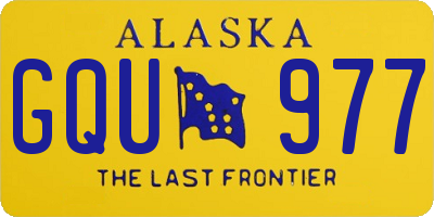 AK license plate GQU977