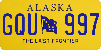 AK license plate GQU997
