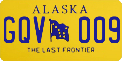 AK license plate GQV009