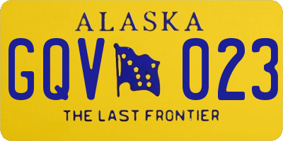 AK license plate GQV023