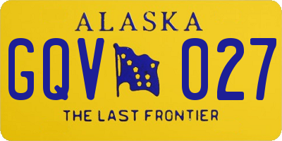 AK license plate GQV027