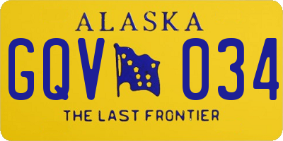 AK license plate GQV034