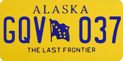 AK license plate GQV037