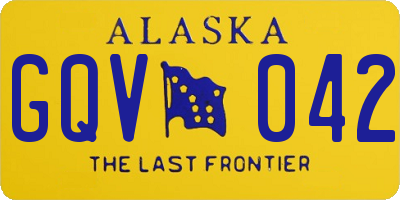 AK license plate GQV042