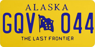 AK license plate GQV044