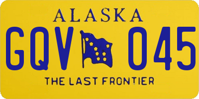 AK license plate GQV045