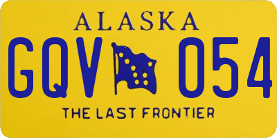 AK license plate GQV054