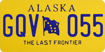 AK license plate GQV055