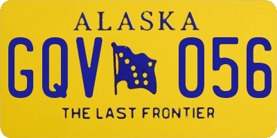 AK license plate GQV056