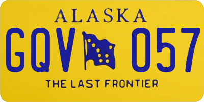 AK license plate GQV057