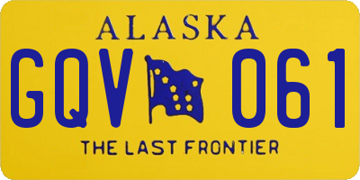 AK license plate GQV061