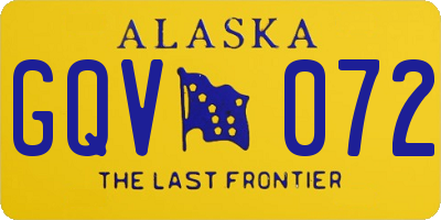 AK license plate GQV072