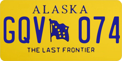 AK license plate GQV074