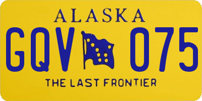 AK license plate GQV075