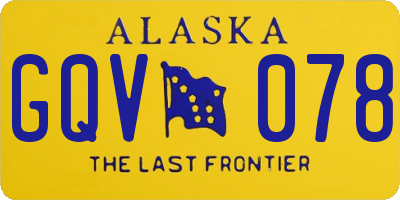 AK license plate GQV078