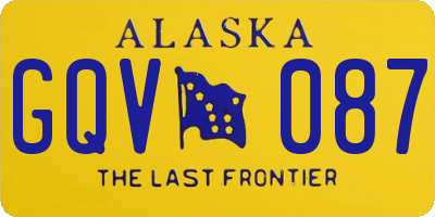 AK license plate GQV087