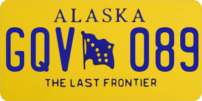 AK license plate GQV089