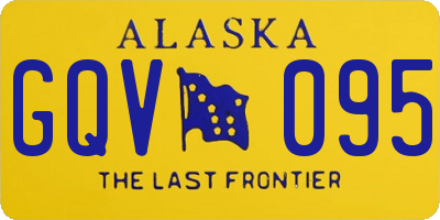 AK license plate GQV095