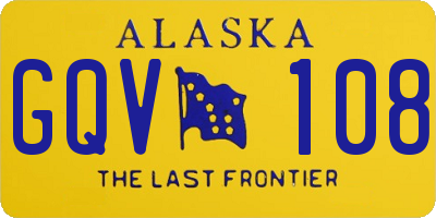 AK license plate GQV108