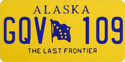 AK license plate GQV109