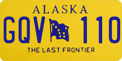 AK license plate GQV110
