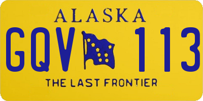 AK license plate GQV113