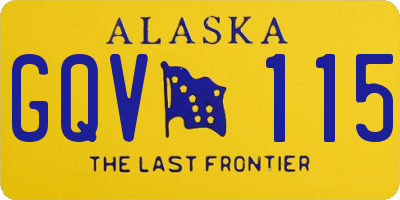 AK license plate GQV115