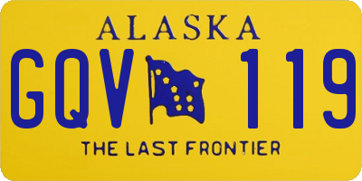 AK license plate GQV119