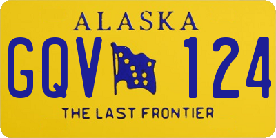 AK license plate GQV124