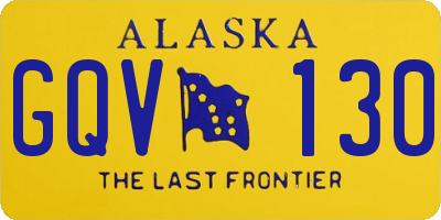 AK license plate GQV130