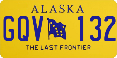 AK license plate GQV132