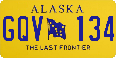 AK license plate GQV134