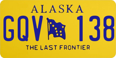 AK license plate GQV138