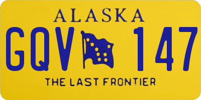 AK license plate GQV147