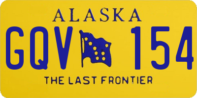 AK license plate GQV154