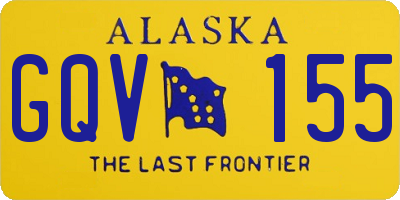 AK license plate GQV155