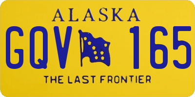 AK license plate GQV165