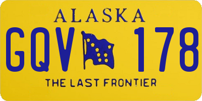 AK license plate GQV178