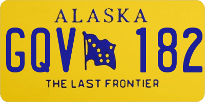 AK license plate GQV182